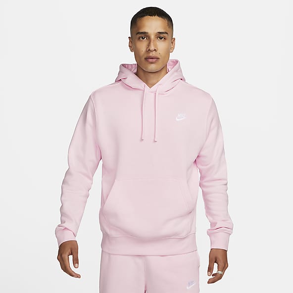 Nike pullover hoodie pink deals